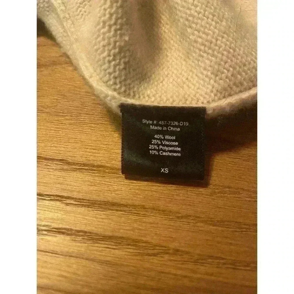 Jenni Kayne Everyday Sweater XS Oatmeal Beige Cream Wool Cashmere Blend Pullover - Picture 11 of 11